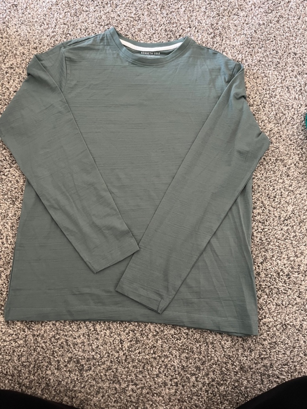 Kenneth Cole Men's Long Sleeve Crew in Sage Green
